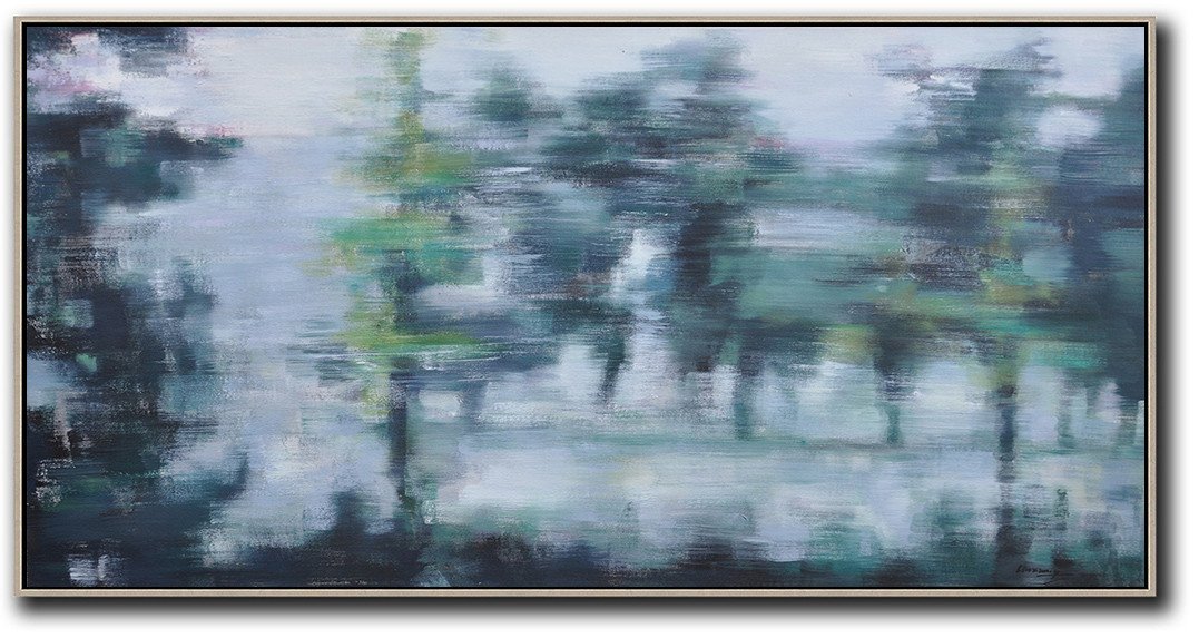 Panoramic Abstract Landscape Painting #LX60D - Click Image to Close